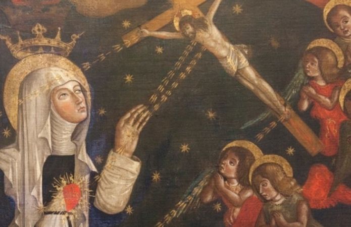 Santa Catalina de Siena venerada santa que escarmentó a Papas y reprendió a cardenales.-MarchandoReligion.es